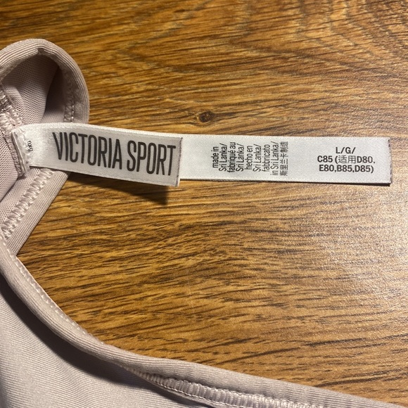 Victoria Secret Sports Bra. Cream colored (off white?). Size large - Picture 3 of 3